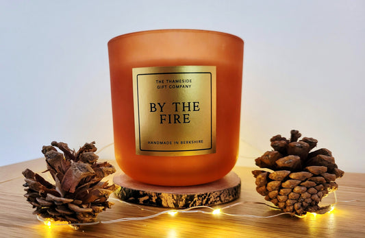 Autumn/winter frosted amber Candle