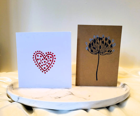 Handprinted Greetings Card (add on item)