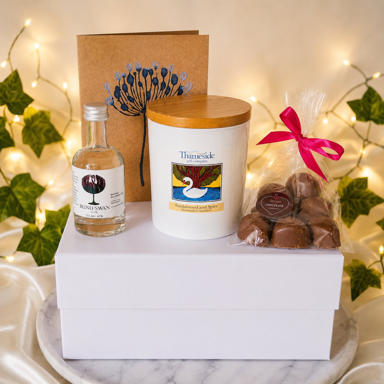 Gin, Candle and Chocolate Gift Set