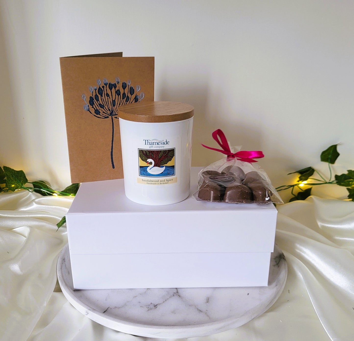 Candle and Chocolates Gift Box (Signature candle option)