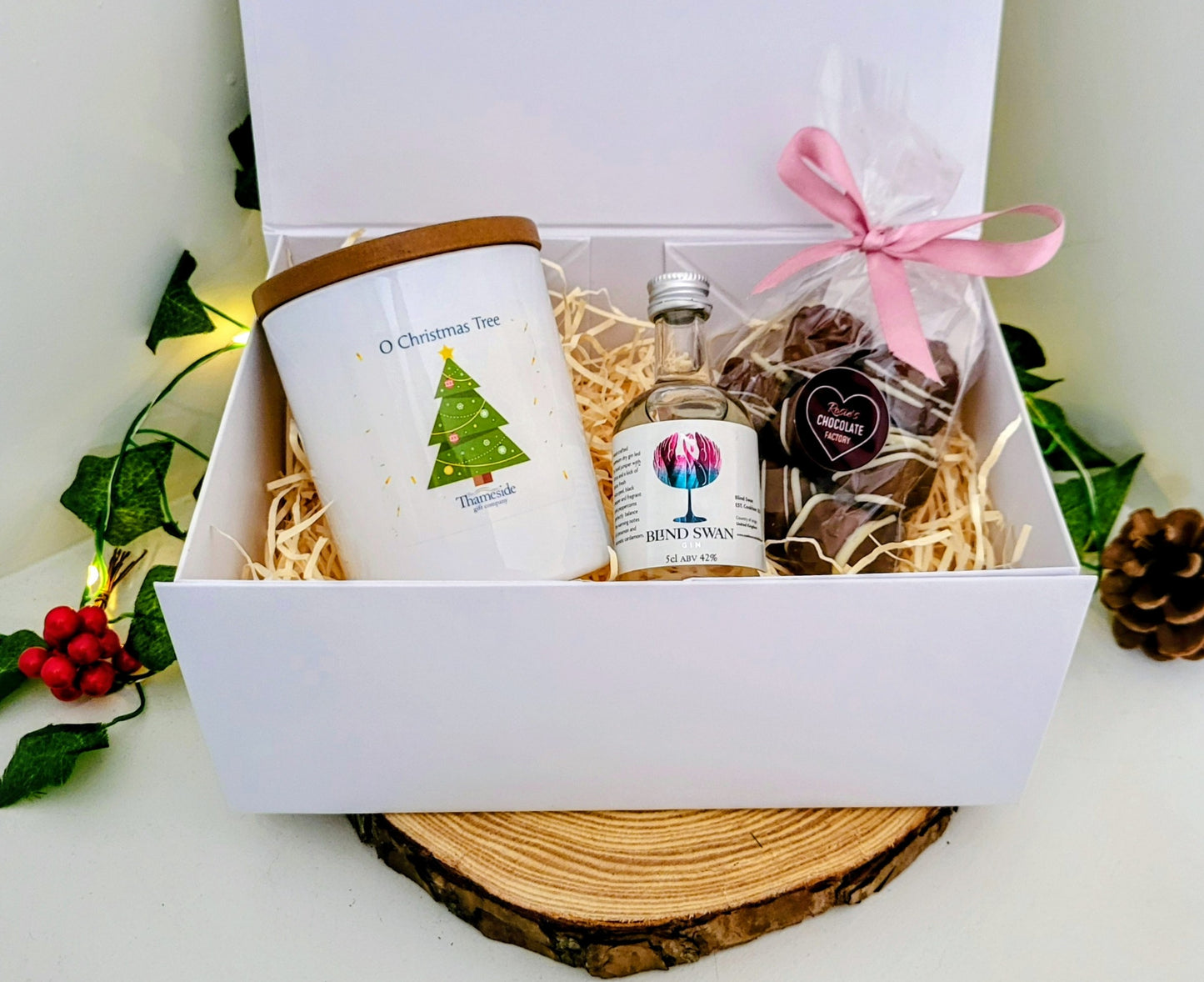 Candle, Gin, Chocolate Gift Box