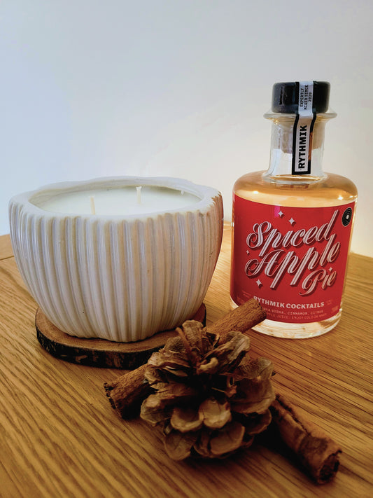 Autumn-winter 'Pumpkin' Candle & Cocktail Duo