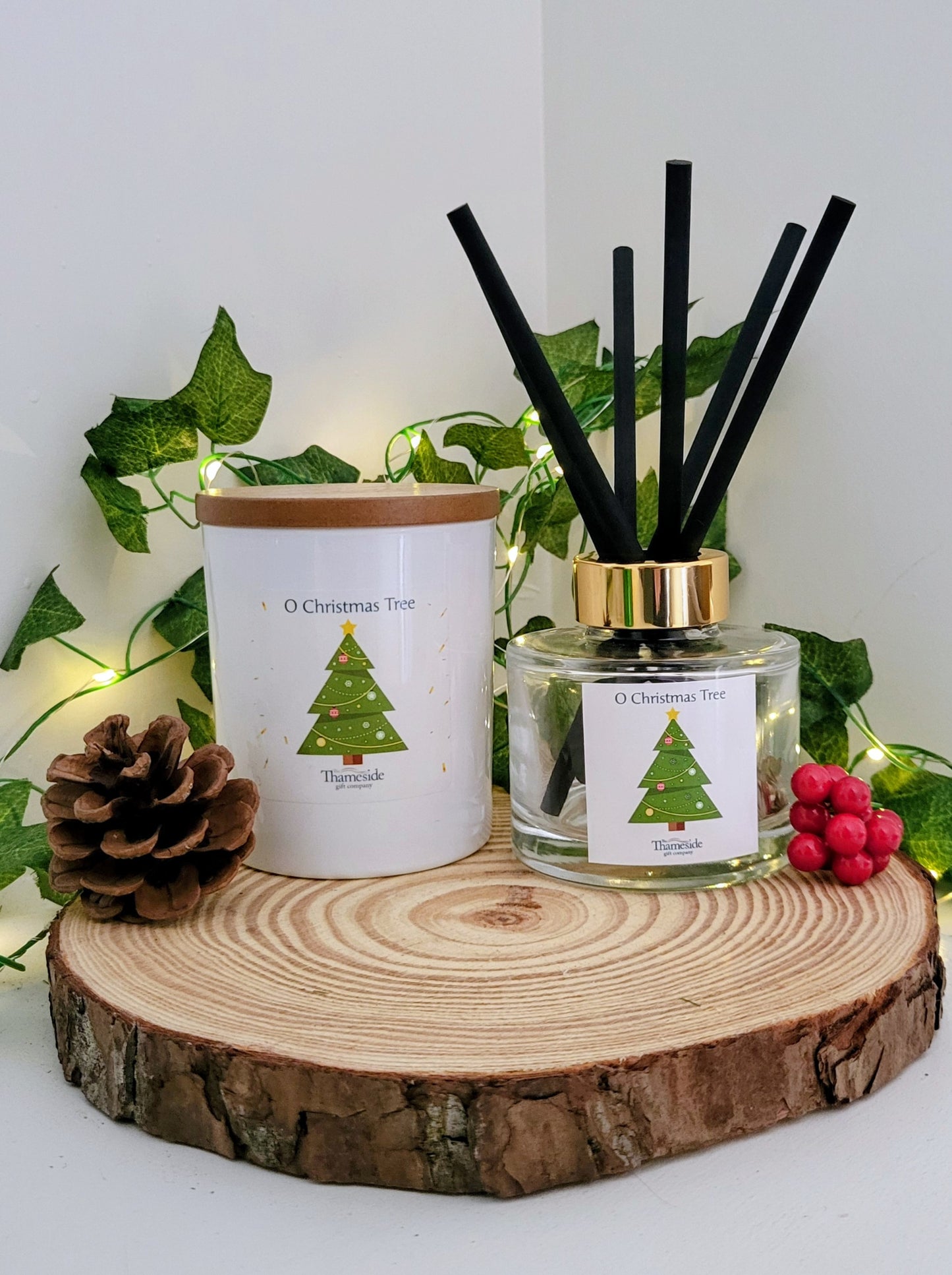 Festive Candle and Reed Diffuser gift set