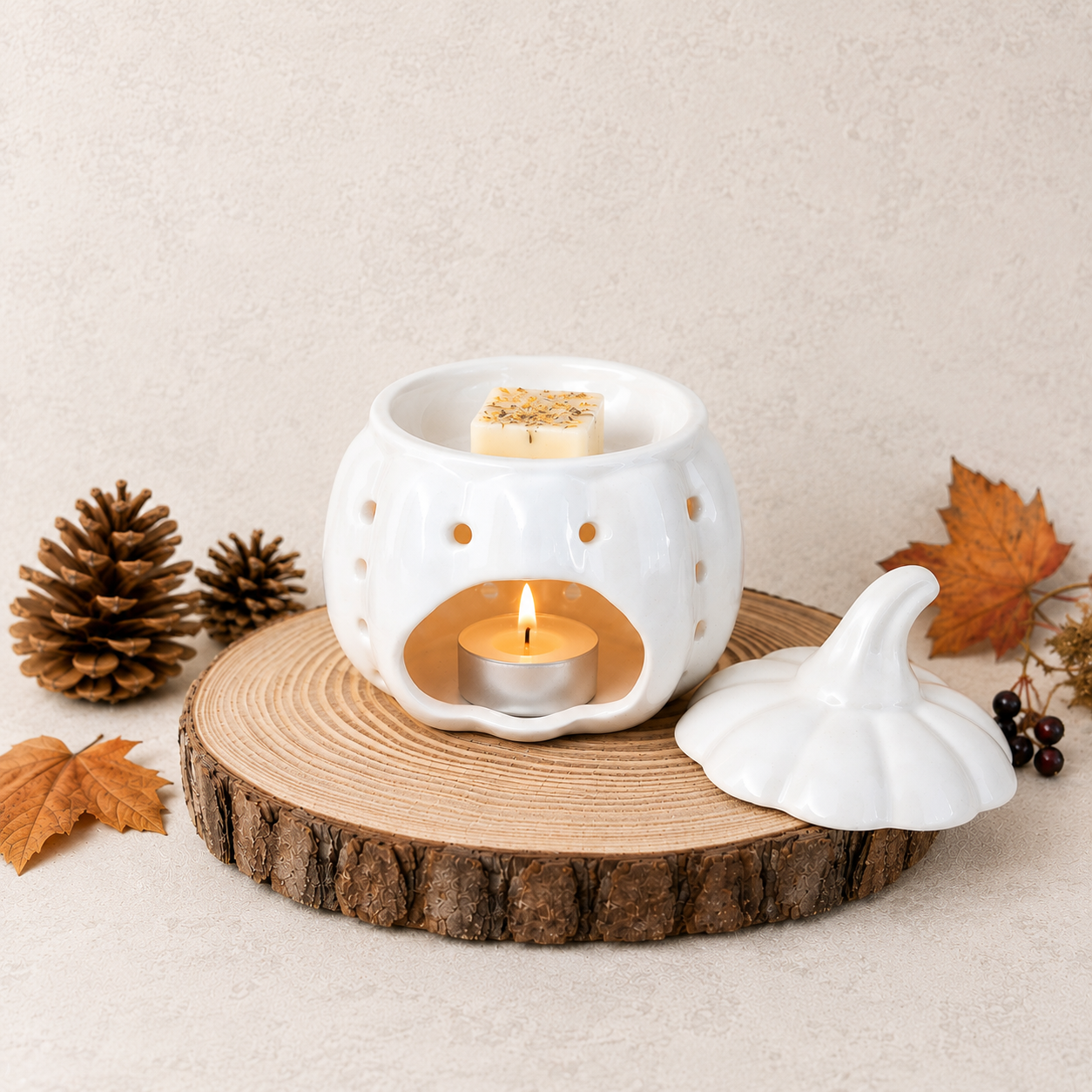 New: Wax Melt Burner (ceramic pumpkin)