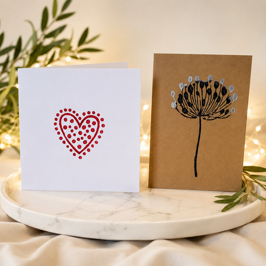 Handprinted Greetings Card (add on item)