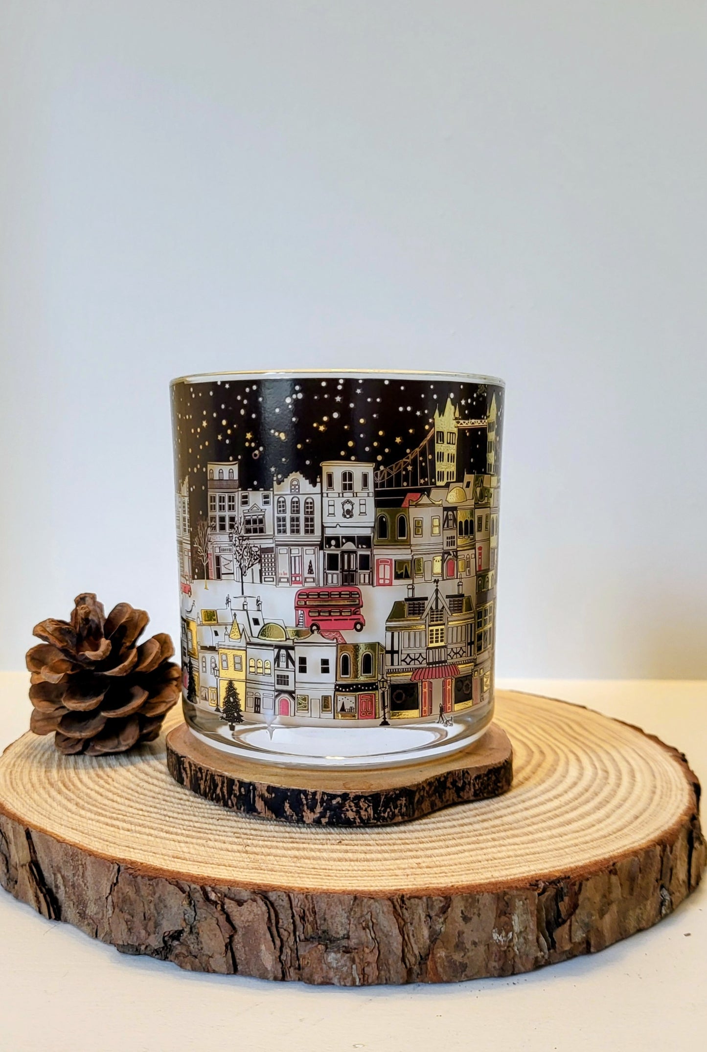 Festive London Skyline candle
