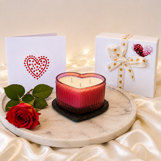 Expression of Love Heart Candle